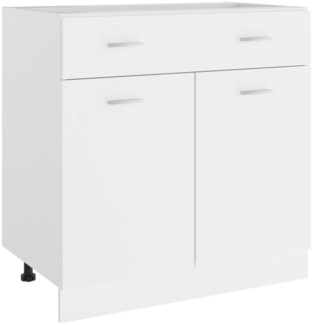 vidaXL Schubunterschrank Lyon Weiß 80x46x81,5 cm Holzwerkstoff 801236