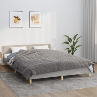 vidaXL Gewichtsdecke Stoff, 1x Gewichtsdecke, Dunkelgrau, 200x225 cm, Stoff, 9 kg