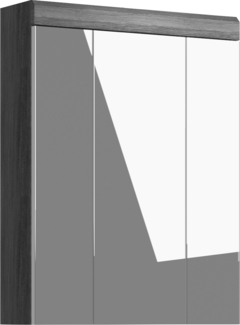 Spiegelschrank Stirling / Scout , Glas, Holzwerkstoff , Grau, Verspiegelt , 60 x 79 x 18 cm