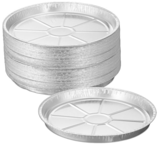 Relaxdays Runde Aluschalen im 50er Set, Aluminium Silber, 2,5 x 27,5 cm