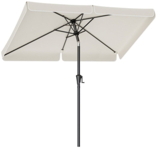 Songmics Sonnenschirm ohne Aufbewahrungstasche, ohne Ständer, UPF 50+, Stahl / Polyester, Beige, 300 x 200 cm