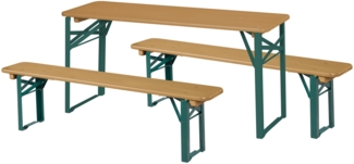 roba Outdoor Kindersitzgruppe mit 2 Bänken und 1 Kindertisch, Massivholz teak, 109 x 52 x 40 cm