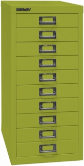 Bisley MultiDrawer™, 29er Serie, DIN A4, 10 Schubladen, Farbe grün