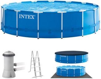 Intex 'Frame Swimming Pool Set Rondo', blau, Ø 457x122 cm, inkl. Kartuschenfilteranlage