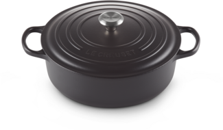 Le Creuset Gourmet-Bräter 24 cm schwarz Gusseisen Signature - 20 bis 24 cm - Schwarz