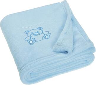 Playshoes 'Bär' Kinderdecke blau 100x150 cm
