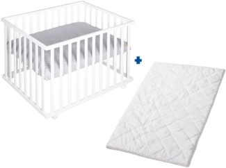 Roba Set Laufgitter inkl. Matratze, roba Style grau