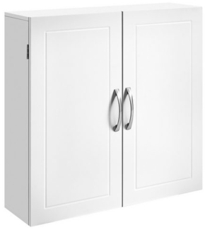 Vasagle Badezimmerschrank, Badschrank, wandmontiert, 30 x 60 x 60 cm, Wandschrank mit verstellbaren Ablagen, wolkenweiß BBC321W01