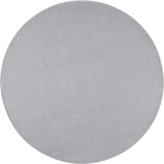 Kurzflor Teppich Nasty, rund - silber - 133 cm Durchmesser
