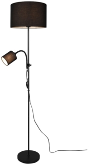 Reality Leuchten 'OWEN' Stehleuchte, Metall schwarz / schwarz, Höhe: 160 cm