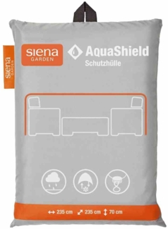 Siena Garden 'AquaShield' Loungehülle, Polyester hellgrau, 235 x 235 x 70 cm