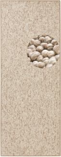 Woll-Optik Teppich Wolly Beige Braun - 80x200x0,1cm