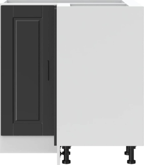 vidaXL Küchen-Eckunterschrank Porto Schwarz Holzwerkstoff 853988