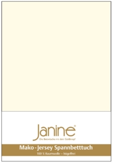 Janine Mako Jersey Spannbetttuch Bettlaken 140-160x200 cm OVP 5007 07 natur