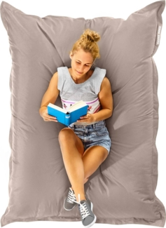 Green Bean® Outdoor Sitzsack, waschbar & wetterfest, Polyester-PVC-Stoff, Taupe, 120x160 cm, 270 Liter