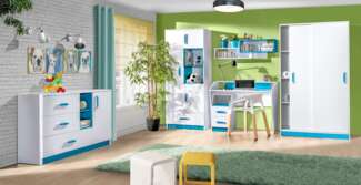 99rooms Taira III Kinderzimmer-Set Weiß Türkis