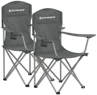 Songmics 2er Set Klappstuhl Campingstuhl Klappstuhl Komfortable Schwerlaststruktur max. Tragkraft 150 kg