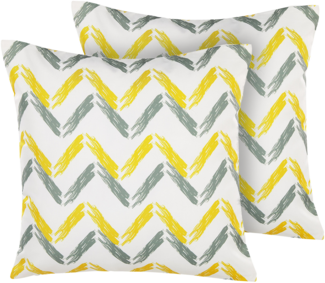 Gartenkissen 2er Set ZickZack-Muster AFFILE 45 x 45 cm Blau