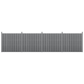 WPC Gartenzaun Langero 185x747 cm Grau neu. holz