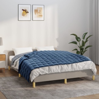 vidaXL Gewichtsdecke Stoff, 1x Gewichtsdecke, Blau, 152x203 cm, Stoff, 7 kg