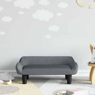 vidaxl Kindersofa 70 x 40 x 24 cm Samt, Dunkelgrau