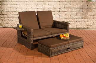 CLP Polyrattan Sofa Ancona 5mm,braun-meliert terrabraun