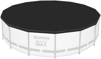 Bestway Ersatzteil Abdeckplane für Pools rund, schwarz, Ø 488 cm