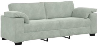vidaXL 3-Sitzer-Sofa Hellgrau 178 cm Samt 4105277