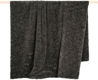 pad Wohndecke, Mischgewebe, 160x190 cm, Flair Kunstpelz Stone