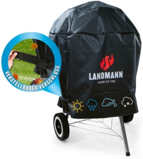 LANDMANN 'Premium' Wetterschutzhaube, Polyester schwarz, 70 x 70 x 90 cm