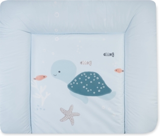 Julius Zöllner Wickelauflage Softy Rand 3-seitig abgesteppt 75x75 Sealife