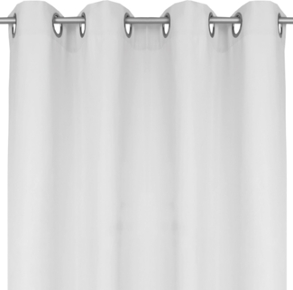 Bestlivings Blickdichte Hellgraue Gardine mit Ösen in 140x145 cm ( BxL ), in vielen Größen und Farben