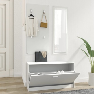 vidaXL 3-tlg. Flurmöbel-Set Weiß Holzwerkstoff 342570