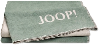 JOOP! 'Uni-Doubleface' Wohndecke, Baumwollmischgewebe, jade / silber, 150 x 200 cm