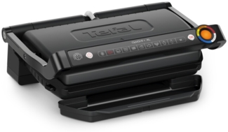 Tefal 'OptiGrill' Kontaktgrill, Aluminiumguss / Edelstahl schwarz, 2000 Watt