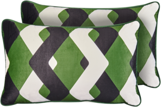 Gartenkissen 2er Set SWAY Geometrisches Muster 30x50 cm Bunt