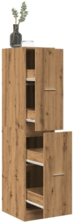 vidaXL Apothekerschrank Artisan-Eiche 30x41x144,5 cm Holzwerkstoff 855177