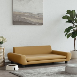 vidaXL Hundebett, Samt, Braun, 100 x 54 x 33 cm