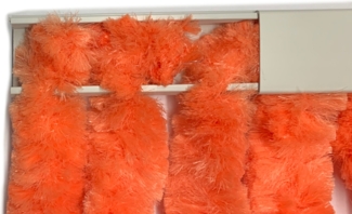 Moritz Flauschvorhang aus Chenille 56 x 185 cm schwarz grau Türvorhang als Fliegenschutz Insektenschutz für Camping Wohnwagen