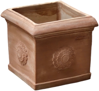 Pflanzgefäß Blumentopf Terrakotta Modell "Cubo con Rosone" 35cm