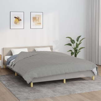 vidaXL Gewichtsdecke Stoff, 1 x Gewichtsdecke, Hellgrau, 220x230 cm, Baumwolle, 15 kg