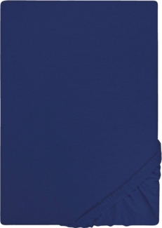 Castell Jersey-Stretch-Spannbetttuch, Dunkelblau, 1x 140x200 cm - 160x200 cm, 90x200 cm