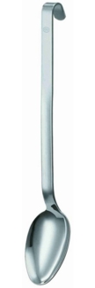 Rösle Gießlöffel, Hochwertiger Küchenlöffel mit Hakengriff zum Übergießen von Speisen, Edelstahl 18/10, Spülmaschinengeeignet, 31,5 cm