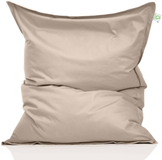 Green Bean® Sitzsack, waschbar, Polyester-PVC-Stoff, Beige, 140x180 cm, 380 Liter