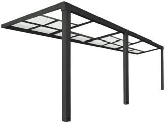 HOME DELUXE 'SOLIS DELUXE' Terrassenüberdachung, 579 x 295 x 233/272cm, grau