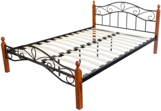 Metallbett 160 x 200 Bettgestell Doppelbett Bettrahmen inkl. Lattenrost 920