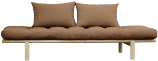 KARUP DESIGN PACE Futonsofa Gestell Natur Matratze Mocca
