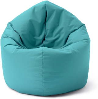 Lumaland Indoor / Outdoor Sitzsack, 2-in-1-Sitzsack, Polyester, 120 x 80 x 75 cm, 300 Liter, Aquamarin
