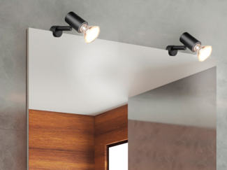 TRIO Leuchten Spiegelleuchte, Dimmfunktion, LED wechselbar, Warmweiß, Badezimmerlampen Spiegel-schrank Gäste WC Spiegelklemmleuchte Höhe 5cm
