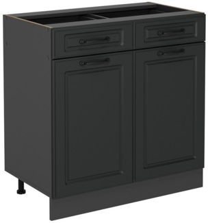 Vicco Unterschrank R-Line, Anthrazit Landhaus/Anthrazit, 80 cm ohne Arbeitsplatte
